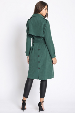 TRENCH COAT WITH BUTTON BACK DETAIL